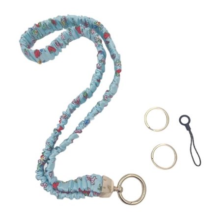 Elastisk plissert telefon-snor med forsterket metallklips for elektronisk utstyr, flerfarget (h})