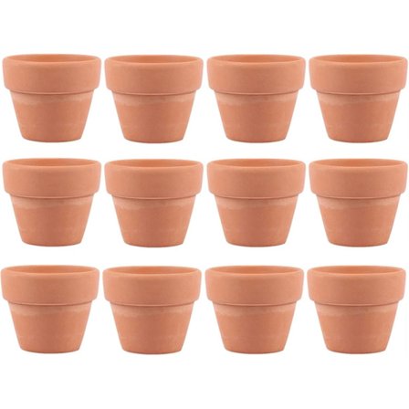 Små Mini Lertkrukor, 12 st 1.2" Terrakotta Kruka Lera Keramik Kruka Planterare, Kaktus Blomma Plantskola Terrakotta Krukor, Med Dräneringshål, För 