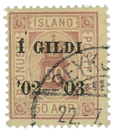Island 1902-03 - Tjenestemærke AFA 16 - Stemplet