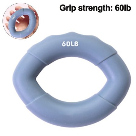 Silikonhandtränare och fingertränare, grå 60 lbs