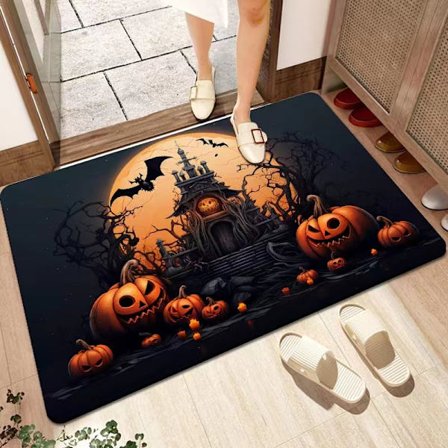 60x40cm Halloween-dørmatte for innendørs og utendørs, morsom velkomstmatte-6