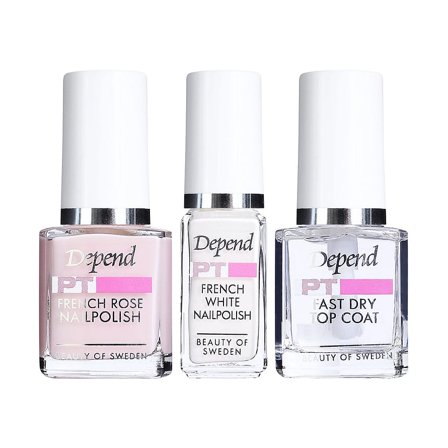 Depend Fransk Manicure Kit Rosa, Makeup, Makeup, Sampak
