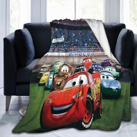 Vintage Lightning Mcqueen Ultramjuk fleecefilt Flanell Sammet Plysch Täckfilt Flera storlekar För vuxna Barn Tonåringar Välmatchat sovrum 50x40in 