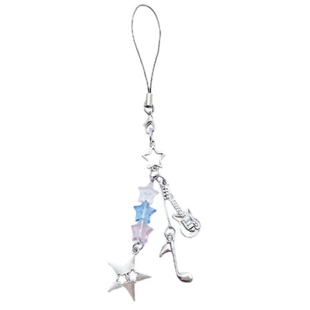 Øretelefon Noter Stjerne Gitar Anheng Telefon Sjarm Hengende Tau Telefonkjede Stropp Veske Dekorasjon Snorer Nøkkelring Tilbehør
