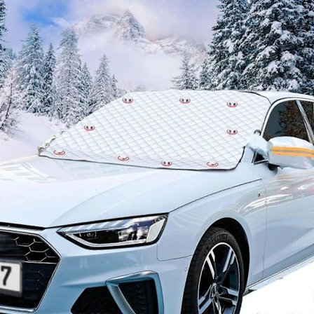 Kuuma tarjous edulliseen hintaan! Talvinen tuulilasin suoja - Kompakti auto | Jäätymissuoja | 9 magneettikiinnitystä | Paksu auton suoja talveksi, 