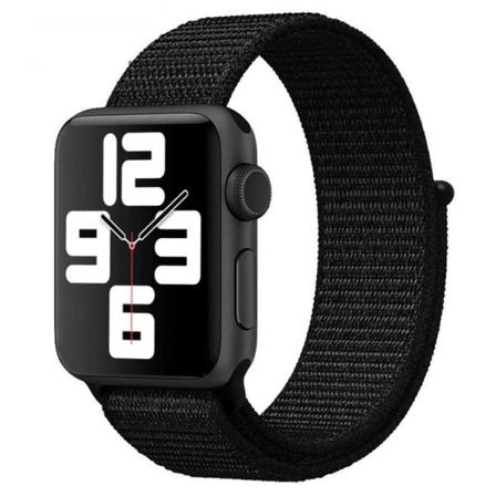 Apple Watch 38/40/41 Armband Svart Sportloop Kardborrearmband Svart 38/40