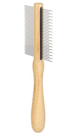 Dobbel Bambuskam til Langhåret Pels - 21cm