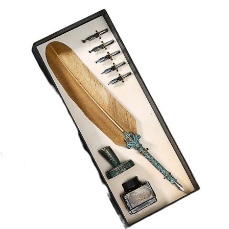 Europeisk vintage fjäderpenna set presentask Harry Potter fjäderpenna set gotisk kropp dopp bläckpenna