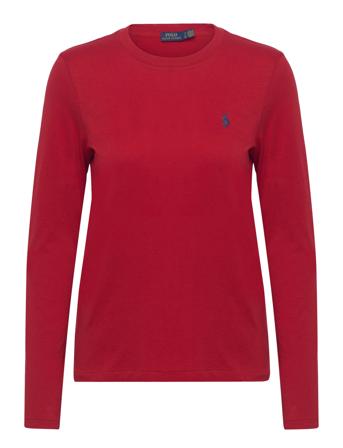Long-Sleeve Jersey Crewneck Tee Tops T-shirts & Tops Long-sleeved Red Polo Ralph Lauren