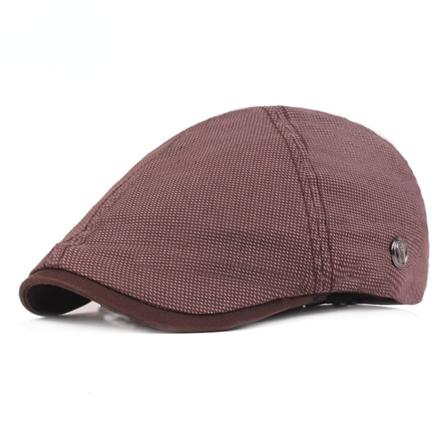 Baretterhat Bomuld Baretter Herre Kvinders Peaked Cap Britisk Retro Solhat Kunstnerisk Youth Advance Hatte Herrehat Brown Adjustable