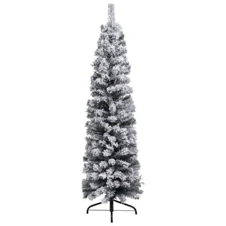 Vidaxl Smal Plastgran Med Snö Grön 120 Cm Pvc Grön