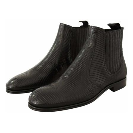 Dolce & Gabbana, Chelsea Boots Zwart, Heren, Maat:40 EU,rubber
