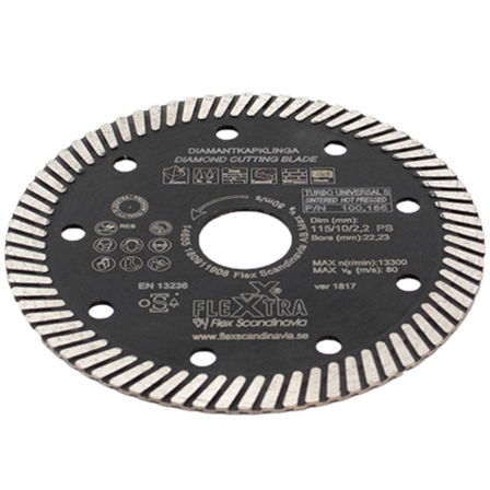 Flexxtra 100185 Diamantklinge 115 mm, Maskintilbehør & forbruk