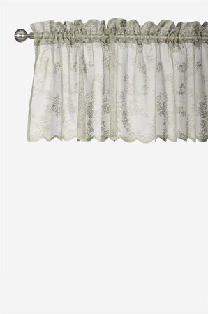 Cellbes of Sweden - Mönstrad spetsgardin - linnebeige - -