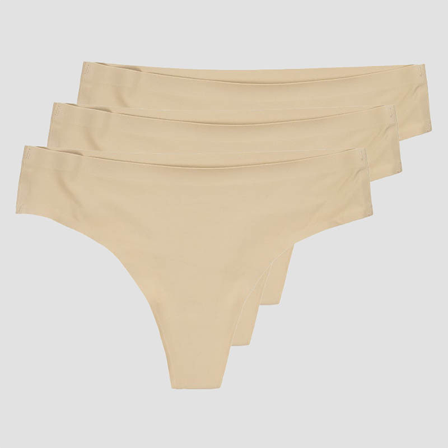 ICANIWILL Invisible Alushousut 3-pack Beige