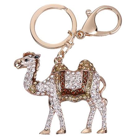 1 stk Attraktiv nøkkelring anheng Kamelformet vesketilbehør Motenøkkelholder for gavehåndveskedekorasjon (champagne)