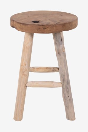 House Nordic - Pall Portland, teak - Brun - Barstolar & pallar - Från Homeroom