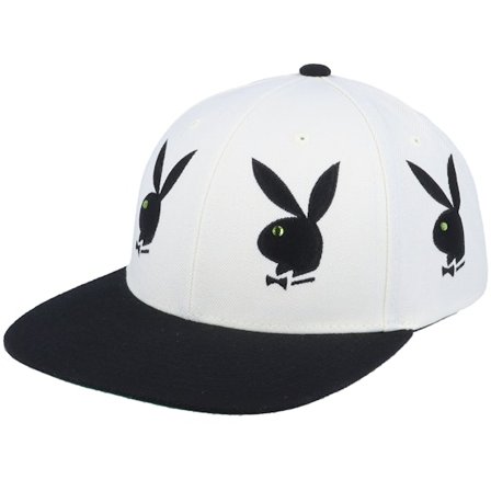 HUF - Vit snapback Keps - Playboy Rhinestone 6 Panel White Snapback @ Hatstore