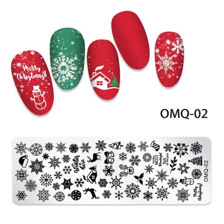 Neglestempelplate Stempelmal Neglebildeplate Stencil Diy Trykk Rustfritt Stål Verktøy(OMQ02)
