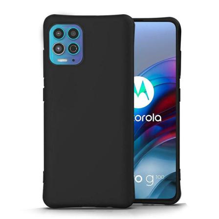 Silikonskal Till Motorola Moto G100 Svart