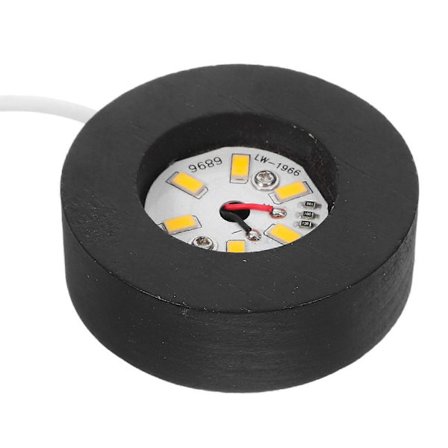 LED-lampunjalka taidepöydän sisustukseen, 3 kpl puinen pyöreä yövaloteline [D]