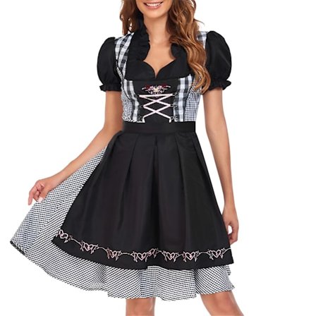 Oktoberfest Kjole For Kvinner Halloween Nasjonal Stil Kjole Øl Service Bankett Event Cosplay Klær Fest Høytid Kjole