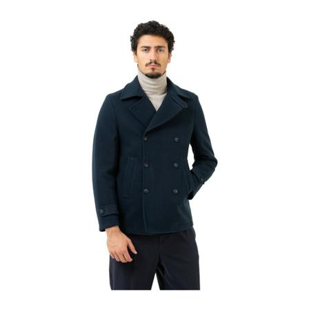 Stimm, Double-Breasted Coats Blauw, Heren, Maat:XL