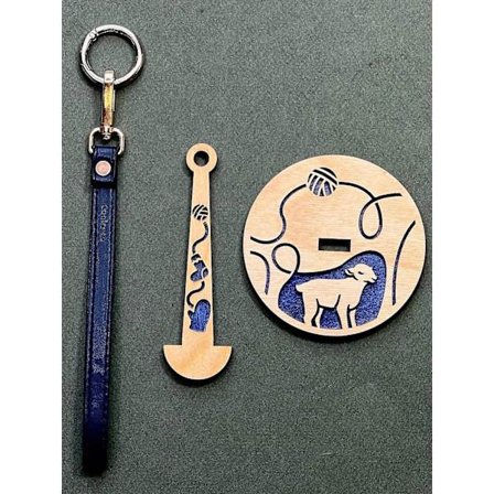 Bærbar Garnholder til Håndled, Garnnøgleholder, Garnholder, Garnopbevaring, Træ Garnholder, Garnholder med Læder Håndledsrem