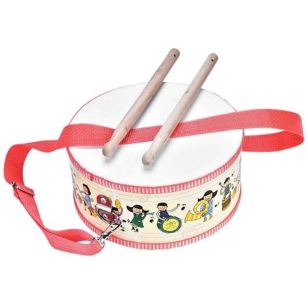 Tretromme / musikkinstrument for barn med fargerik