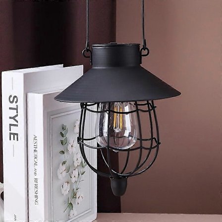 Solcelle Lanterner Udendørs Hængende Metal Vintage Lanterne Varm Hvid Solcelle Lamper Design Til Have Terrasse Gård Træ Dekoration (FMY)