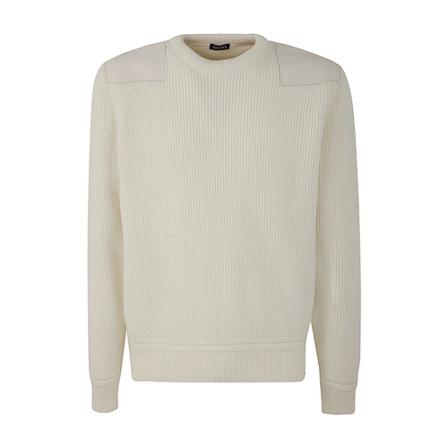 Z Zegna, Round-neck Knitwear Wit, Heren, Maat:M