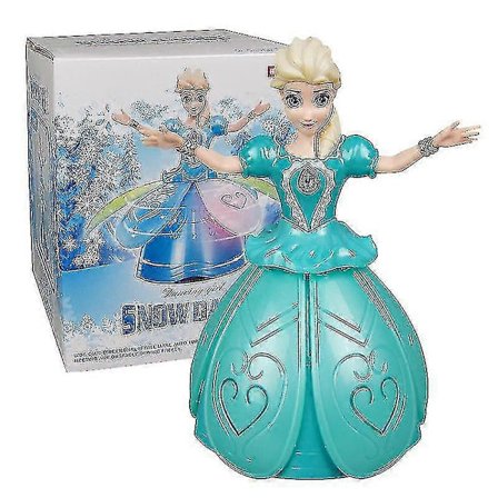 Snow Dance-dukke Frozen Elsa Dansende Roterende Syngende Blinkende Julegave JKW_Super Gift