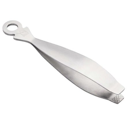 Harjattu ruostumaton teräs kalanruoto-pinsetit - Suorapäiset kalanruoto-pinsetit - Kalapinsetit - 14,9 cm hopea