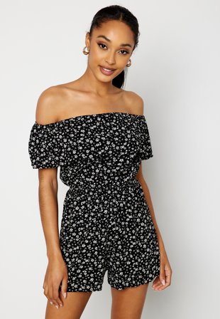 BUBBLEROOM Shea Singoalla playsuit Black / Patterned Klær