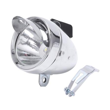 Sykkelhattlampe Sykkellys Retro Frontlykter Metall Sølv 6led Vanntett Frontlykter Riding E