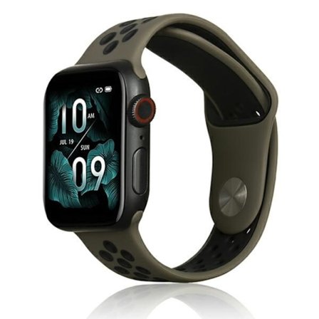 Beline Apple Watch (38/40/41mm) Armbånd Sport Silikone - Sort/Brun