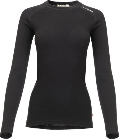 Aclima WarmWool Crew Neck Woman Women base layer tops Black M
