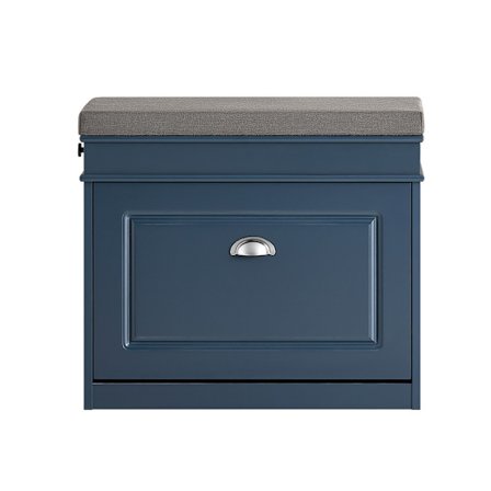 SoBuy blå skohylde med 1 dør 24x59.99x51.99cm, funktionel FSR82-K-B