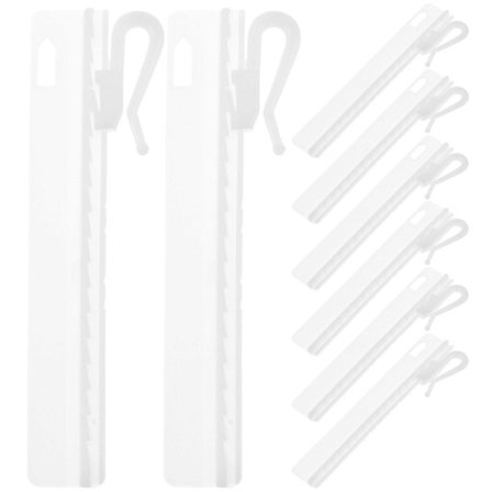 50 stk. gardinstangskroge i plast, justerbare gardinkroge til gardinbånd, ophængskroge