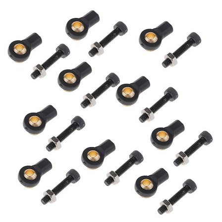 10 stk. M3 Metal kuglehovedholder stangende kugleled til Rc bil 3xh6xl20mmxm3 (FMY)