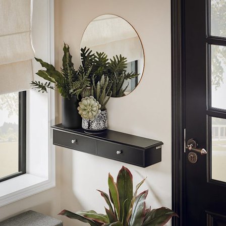 SoBuy Vægreol Reol Væghylde med skuffer FRG43-SCH