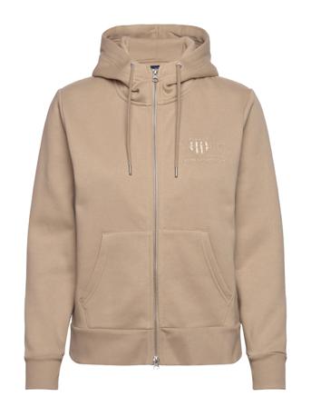 Reg Tonal Shield Zip Hoodie Huppari Beige GANT