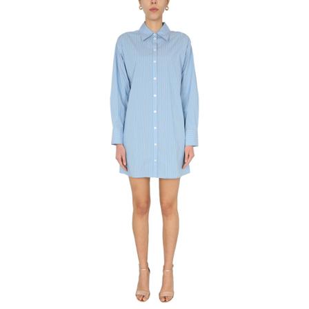 Michael Kors, Chemisier Dress With Striped Pattern Niebieski, Kobieta, Rozmiar: S