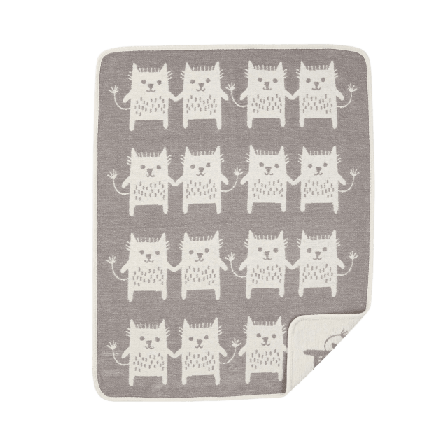 Klippan Little Me, Ekologiskt bomullsfilt, Grå Bädda 70X90