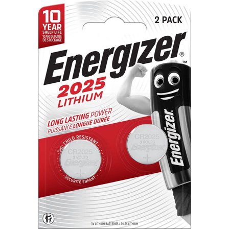 ENERGIZER Batteri Lithium CR2025 2/fp - Lyreco - Kontorsmaskiner - Batterier - Knappcellsbatterier