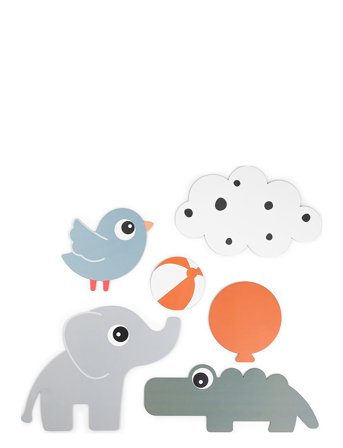 Done by Deer Vægdekoration 6 Stk. Deer Friends Farvemix - Multi/patterned - 11-36CM