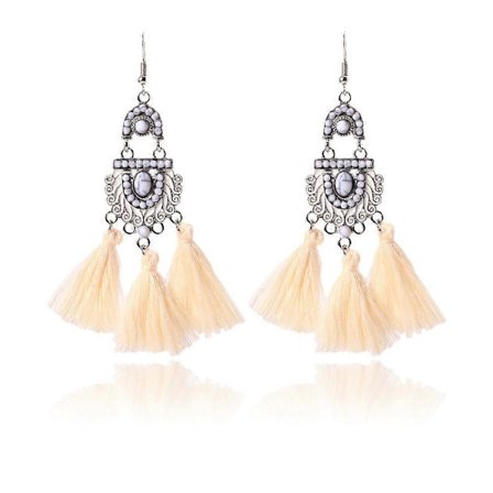 Mode Kvinder Bohemian Boho Lange Kvaster Drop Dingle Øreringe Smykker