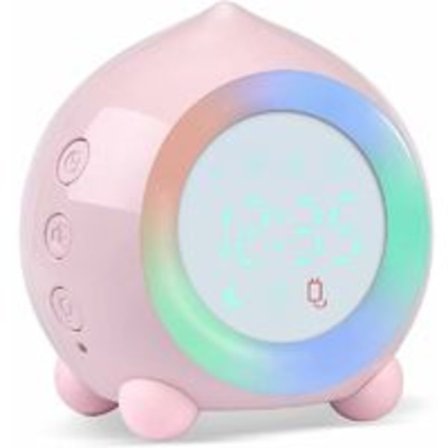 IC Barnvekkerklokke Lysende LED-lampe Digital vekkerklokke Nattlys Jente Gutter Dag Natt Barn Justerbar volum Snooze Vekkarklokke E