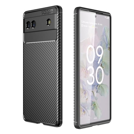 Carbon Shield Google Pixel 6a kotelot - Musta