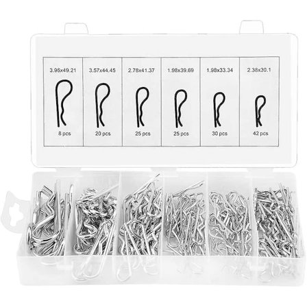 Cotter Pin - 150 st R Cotter Pin Traktor Pin Clip Assortment Fastener Set